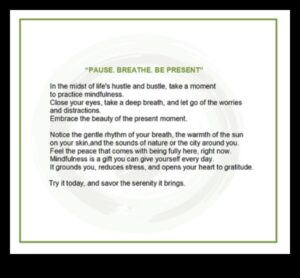 The Present Pause: A Breath in the Midst of Life's Hustle