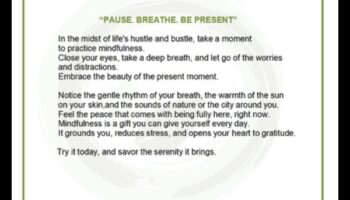 The Present Pause: A Breath in the Midst of Life's Hustle
